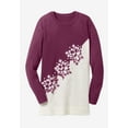 thumbnail image 3 of Woman Within Plus Size Holiday Snowflake Jacquard Sweater, 3 of 6