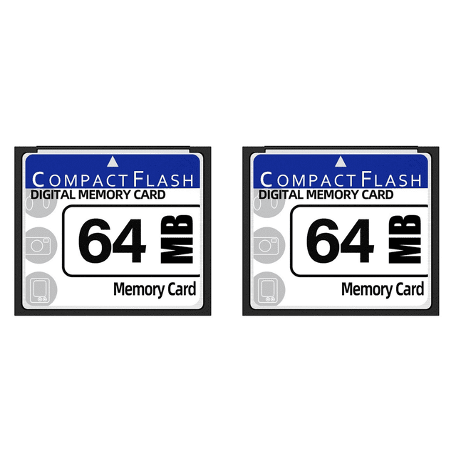 2X Carte Mémoire Compact Flash 64 Mo pour Appareil Photo, Machine Publicitaire, Carte Informatique Industrielle