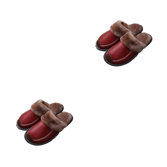 Minnieouse Zapatillas de casa Suministros de invierno Calzado cálido Accesorios para el hogar Hombre Mujer Mujer Hombre Suavidad Vino Rojo 25 Vino rojo 25 (35-36) 2Conjunto