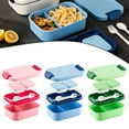 thumbnail image 4 of Chendee Lunch Box, Leakproof Lunch Box For Kids With 4 Compartments 2 Sauce Pot Set,Pink, 4 of 9