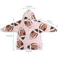 thumbnail image 7 of Pink Footballs with Bows Pattern Blanket Hoodies for Kids 6-13YR Oversize Wearable Blanket Hoodies for Boys Girls Teens, 7 of 7