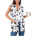 thumbnail image 6 of DIOAZUD Women's Open Front Print Vest Cardigans Lightweight Casual Sleeveless Cardigan with Pockets for Spring Summer Layering, 6 of 7