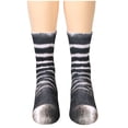 thumbnail image 2 of Flmtop Chaussettes Élastiques en Coton pour Adultes et Enfants, Imprimé 3D Simulation Patte d'Animal, 2 of 7