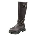 thumbnail image 3 of Women's Knee High Boots Riding Combat Boot Round Toe Side Zipper Long Tall Fall Winter Boots for Women, 3 of 8