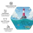 thumbnail image 4 of Balery 4 Pcs Lighthouse Sea Portleather Coasters Set, Drink Table Cup Coasters For Living Room Kitchen Coffee Decor, 4 of 9