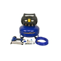 GOODYEAR 6 Gallon Portable Pancake Air Compressor with 2" Brad Nail Combo Kit