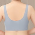 thumbnail image 3 of Tumotour Front Open Bras For Women Seamless Button No Steel Ring Wirefree Light Breathable Closeure Nursing Middle-Aged And Elderly Thin Underwear Solid Color Push Up Comfy Soft Cotton Daily Bras, 3 of 4