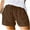 Brown, variant on Womens Plus Size Shorts - Casual 2024 Summer, Drawstring, with Pockets