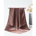 thumbnail image 4 of 4pcs 27” Women Solid Color Square Headscarf Satin Silk Head Scarf Lightweight Cozy Bandana for Sleeping, 4 of 8