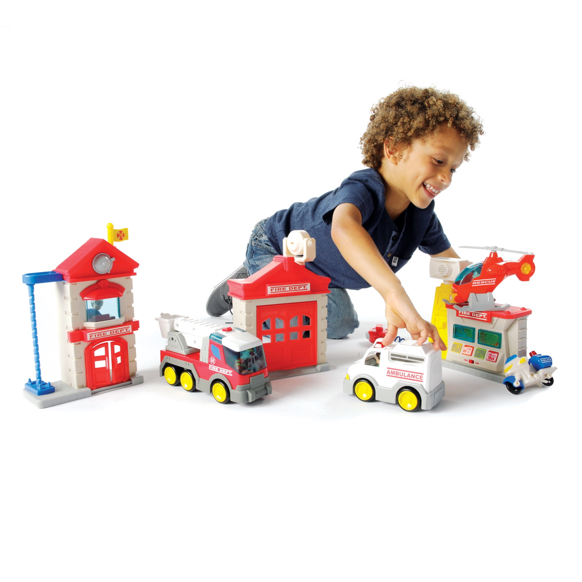 police and fire station toy