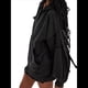 thumbnail image 2 of Sudadera con Capucha Informal de Larga con Cremallera y Bolsillos para Mujer, Talla Grande Negro M, 2 of 7