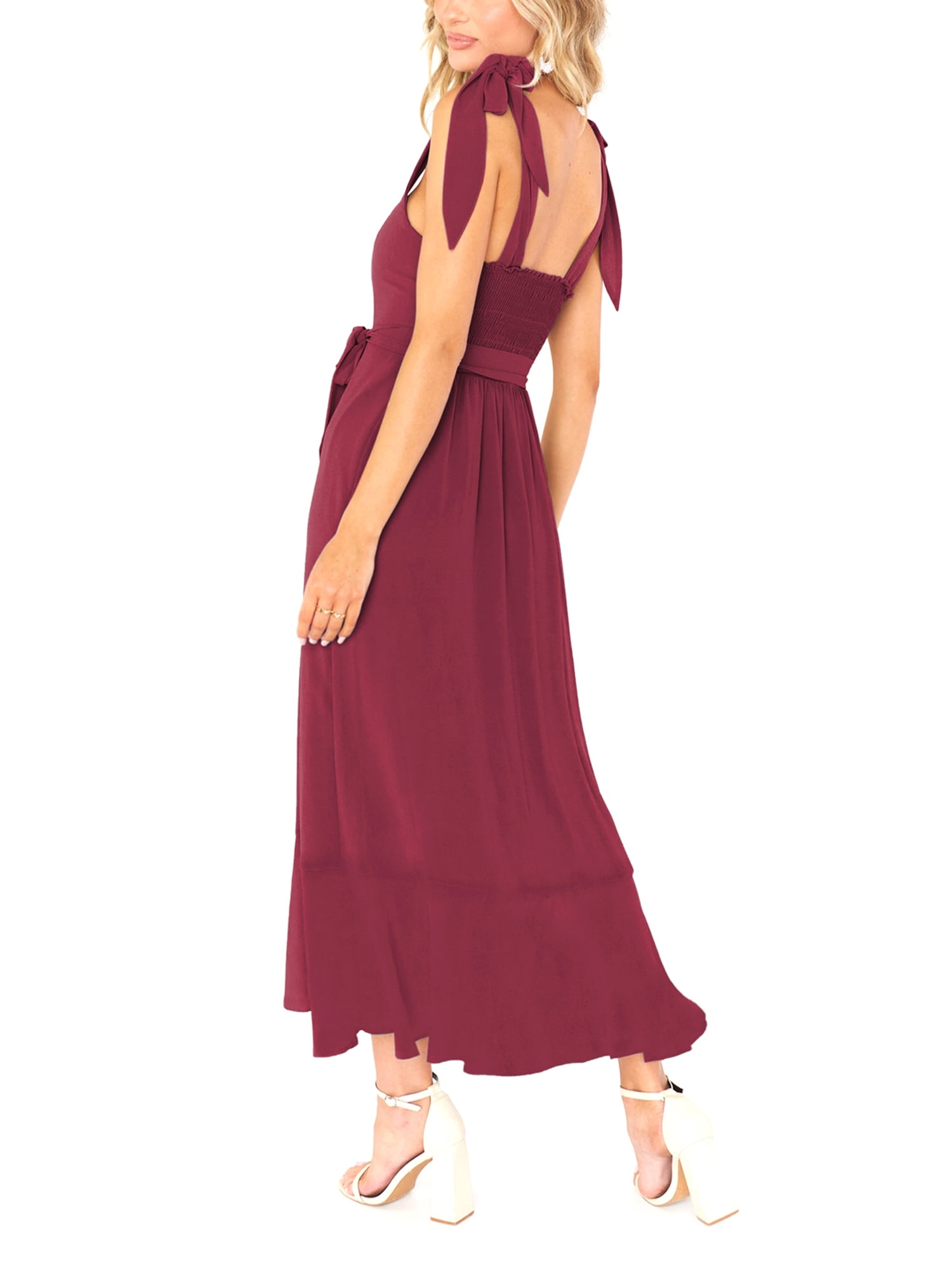 【ILLIGO】人気/送料税込 ★triped color block ruffle onepiece Biekopu Women's Casual Dress Solid Color Double Side Tie