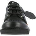 thumbnail image 6 of Kickers Kick Lo Core Black Leather Unisex Lace Up School Shoes, 6 of 8