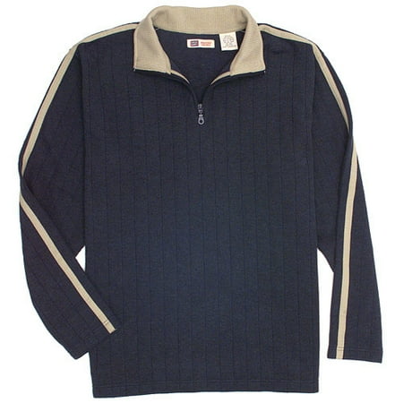 Big Men's Zip-Neck Sport Sweater