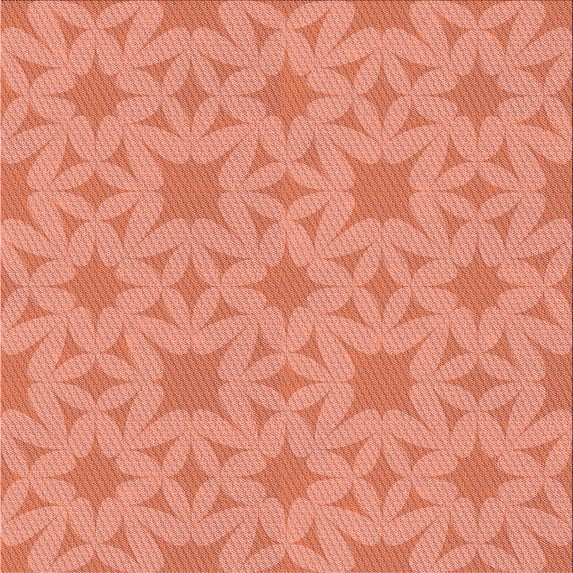 Ahgly Company Machine Washable Indoor Square Transitional Bright Orange Area Rugs, 8' Square