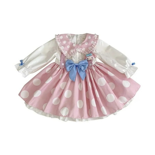 Sanrio Kuromi Cinnamoroll vestido de princesa de manga larga para niños, Anime Kawaii, Mymelody, disfraz de fiesta de Halloween para niñas, regalo, nuevo