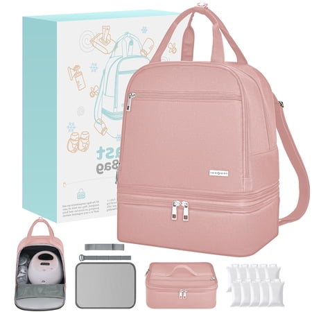 Breast Pump Bag, Spectra Pump Backpack, Compatible with Spectra S1, S2, Pink