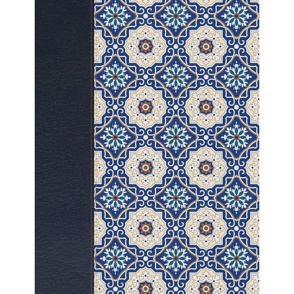 Rvr 1960 Biblia de Apuntes EdiciÃ³n Letra Grande, Piel Fabricada Y Mosaico Crema Y Azul, (Hardcover)