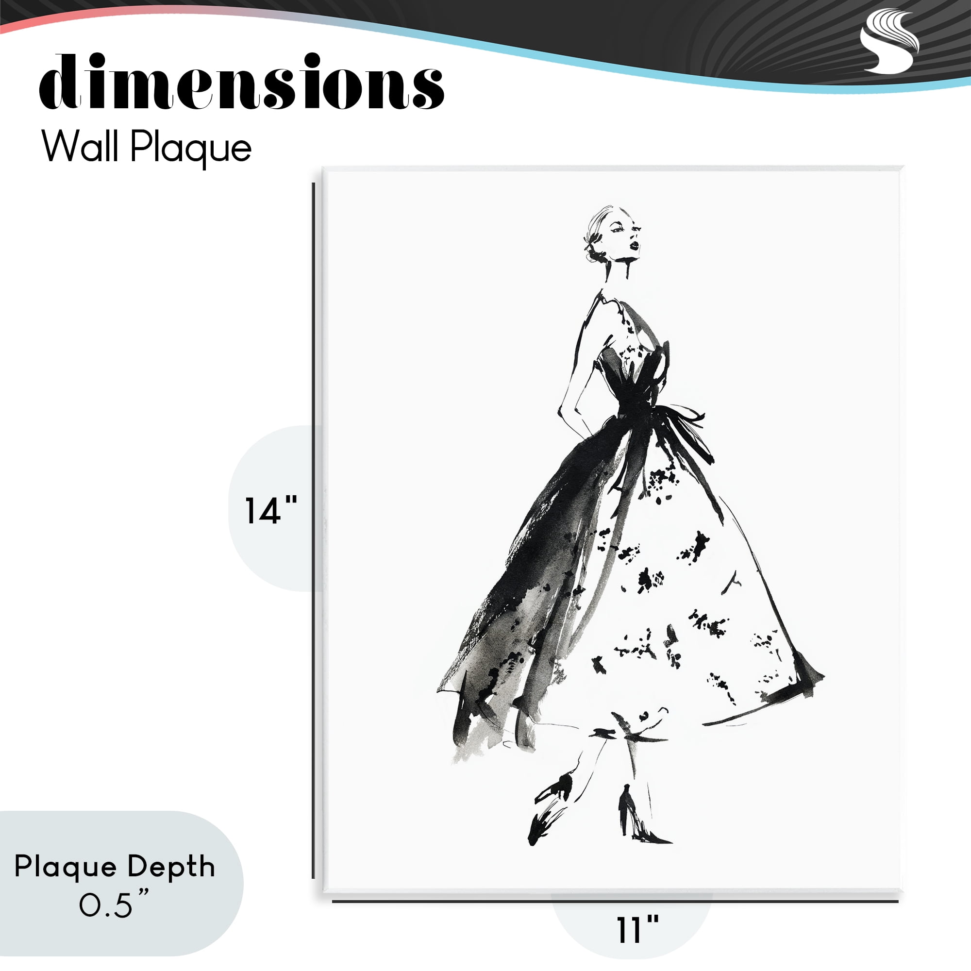 Stupell Industries Ethereal Couture Contour Wall Plaque Art, design by Svetlana Aleynikova