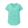 thumbnail image 5 of KIHOUT Women's V-Neck Curved Hem Workout T-Shirt Short Sleeve Stretchy Casual Athletic Top, 5 of 9