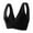 Black, variant on Everyday Bra for Women Ribbed Deep V Neck Cami Shirts Wide Strap Comfort Yoga Bralette