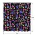 thumbnail image 5 of Purple Mushroom Black Pattern Shower Curtain 72"x72" ,Bathroom Decorative Shower Curtains Set with 12 Hooks,Modern Waterproof Washable Shower Curtain, 5 of 6