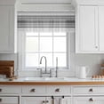thumbnail image 3 of Gradient Grey Striped Valance Curtains for Kitchen/Living Room/Bathroom/Bedroom Window, Rod Pocket Small Topper Half Short Window Curtains Voile Sheer Scarf, Simple Farm Stripes Minimalist 42"x12", 3 of 8