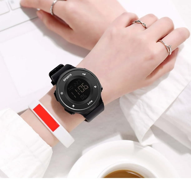 Reloj digital LED para hombre, con fecha, deportivo, para exteriores, electrónico, reloj general.