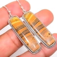 thumbnail image 3 of Picture Jasper - Oregon Gemstone 925 Sterling Silver Bali Earring 2.15" A364, Handmade Jewelry, Dangle Earring, 3 of 4