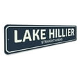 thumbnail image 3 of Straight Ahead Lake Novelty Sign, Metal Wall Decor - 4x18 inches, 3 of 4