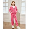 thumbnail image 4 of Arshiner 2 Piece Outfits for Girls Velour Tracksuit Hoodie and Jogger Set Sweatsuit Athletic Clothes Sets, 4 of 6