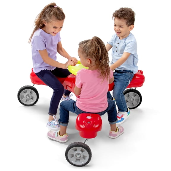 Simplay3 Boomerang Trike Ride-On Toy, Swivel Spinning Bike For Up to 3 Kids