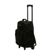 Rockland Unisex Luggage 17 Rolling Backpack R01 Black