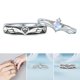 thumbnail image 2 of 2 Pcs Angel Wings Open Ring Couple Promise Rings Adjustable Finger Band Ring Banmo, 2 of 5