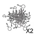 thumbnail image 1 of 2x50x broche de pesca con mosca sin nudo para accesorios de aparejos de pesca giratorios 2 piezas, 1 of 8