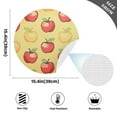 thumbnail image 5 of Round Grid Placemat ,One Sizex1, Round Placemat, PVC Plate Mat，15.4 Inch Non-Slip and Heat Resistant, Table Placemat, Dining Room Placemat Red and Yellow Apple, 5 of 7