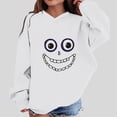 thumbnail image 2 of Kogui Trendy Casual Hooded Sweatshirt For Girls, Comfort Fit Unique Halloween Graphic Print, Holiday Daily Matching Tops (White, 13-14 Years), 2 of 4