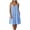 Blue, variant on Women's Gingham Midi Dresses Sleeveless Button Front A-Line Sundress with Adjustable Spaghetti Straps for Casual Vacation Beach