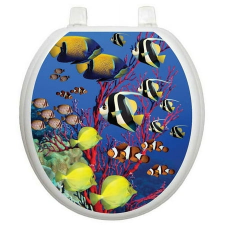 Coral Reef Toilet Tattoo Round