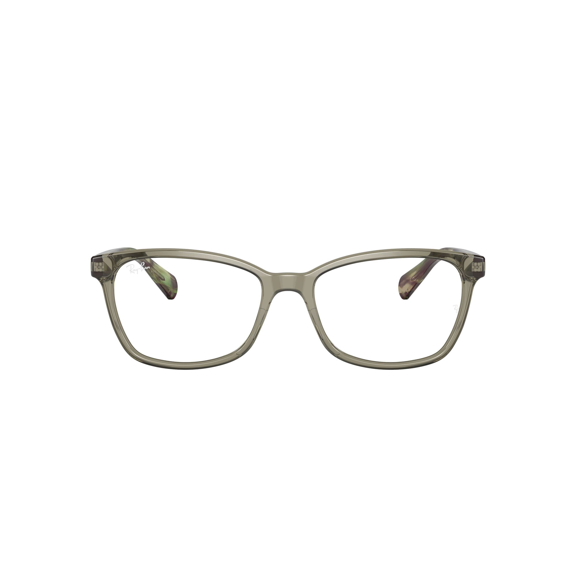 Ray-Ban Women's Size 54 Butterfly RB5362 Optics Prescription Eyeglasses with Case, Transparent Green