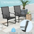 thumbnail image 6 of Costway 2pcs C-Spring Motion Patio Dining Chairs All Weather Heavy Duty Outdoor Black, 6 of 8