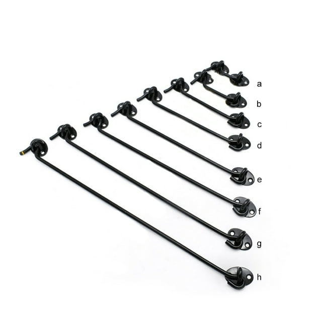 Window Eye Switch Anti-rust Convenient Cabinet Hook Multi-functional Black Silent Catch Holder with Screws Gate Showcase Black 8inch