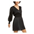 thumbnail image 3 of Leyden Womens Mini Smocked Cocktail Dress Black L, 3 of 4