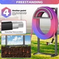 thumbnail image 2 of OLV Garden Hose Holder Outdoor Freestanding Heavy Duty Water Hose Metal Storage Stand Hanger Rack,4 Anchor Points, 2 of 9