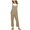 Khaki, variant on Puntoco Clearance Women'S Jumpsuit Casual Sleeveless Pockets Linen Rompers Long Playsuit Party Jumpsuits Khaki 6(M)