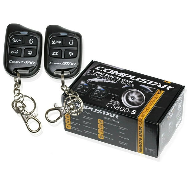 Compustar CS800-S 1-Way Remote Start with 2 4-Button Remotes 1000 Feet Range CS800S CS800