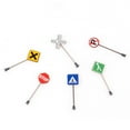 thumbnail image 1 of 14 Pieces Traffic Sign Set Street Signs Scale Model Signals Perfect for Plan City and Train Set, 1 of 8