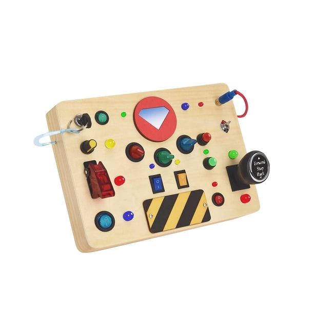 Tablero de interruptor LED, juguete educativo para edades tempranas, desarrollo cerebral, botón de actividad para bebés, juguete Montessori, tablero