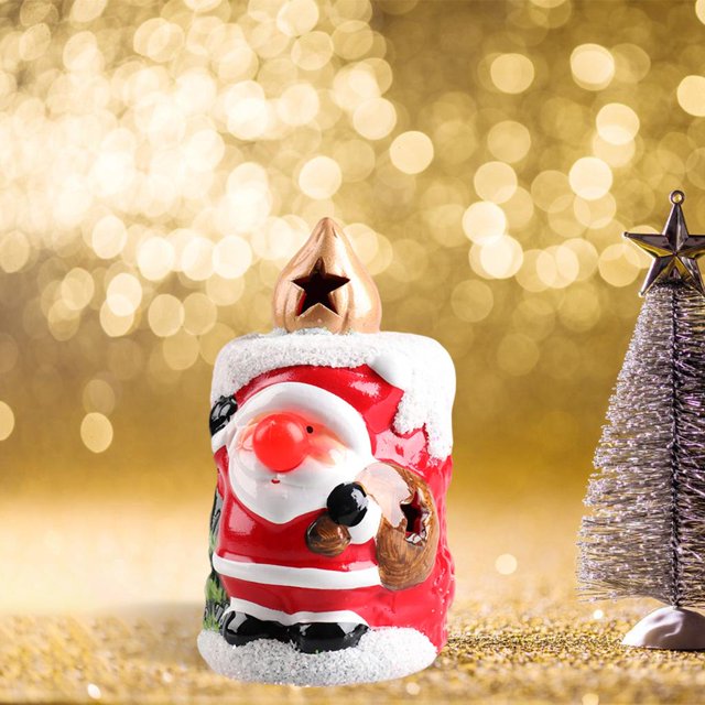 Linterna de de Navidad impermeable Papá Noel, reno, Linterna de decoración de Navidad para adorno de árbol de navideñ vela santa Baoblaze Linterna de vela de Navidad