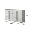 thumbnail image 2 of Olivia Contemporary Style Dresser with Metallic Accents Made with wood in White, 2 of 7